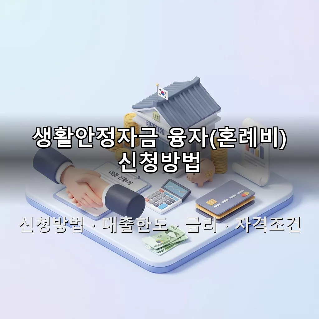 생활안정자금 융자(혼례비) 신청방법 대출한도 금리 자격조건 총정리