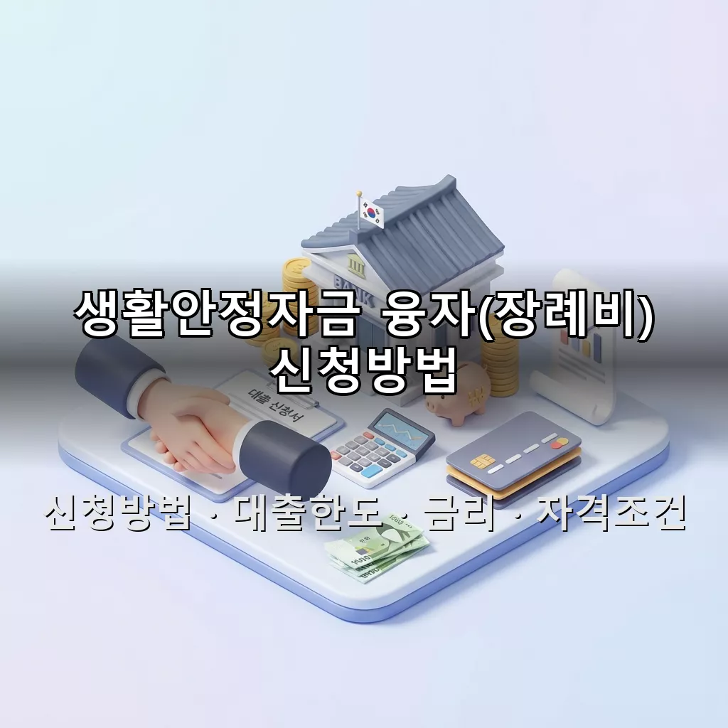 생활안정자금 융자(장례비) 신청방법 대출한도 금리 자격조건 총정리