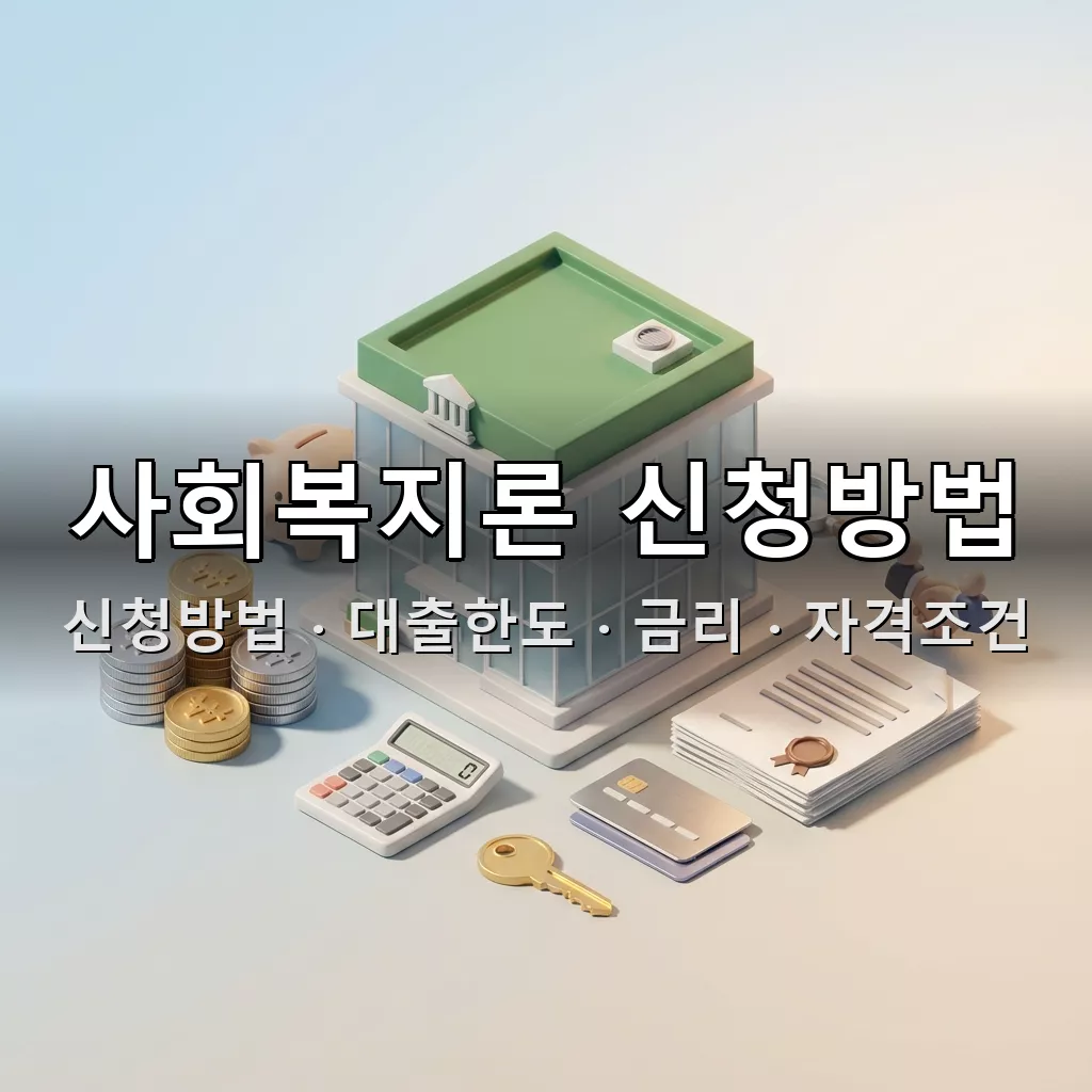 사회복지론 신청방법 대출한도 금리 자격조건 총정리