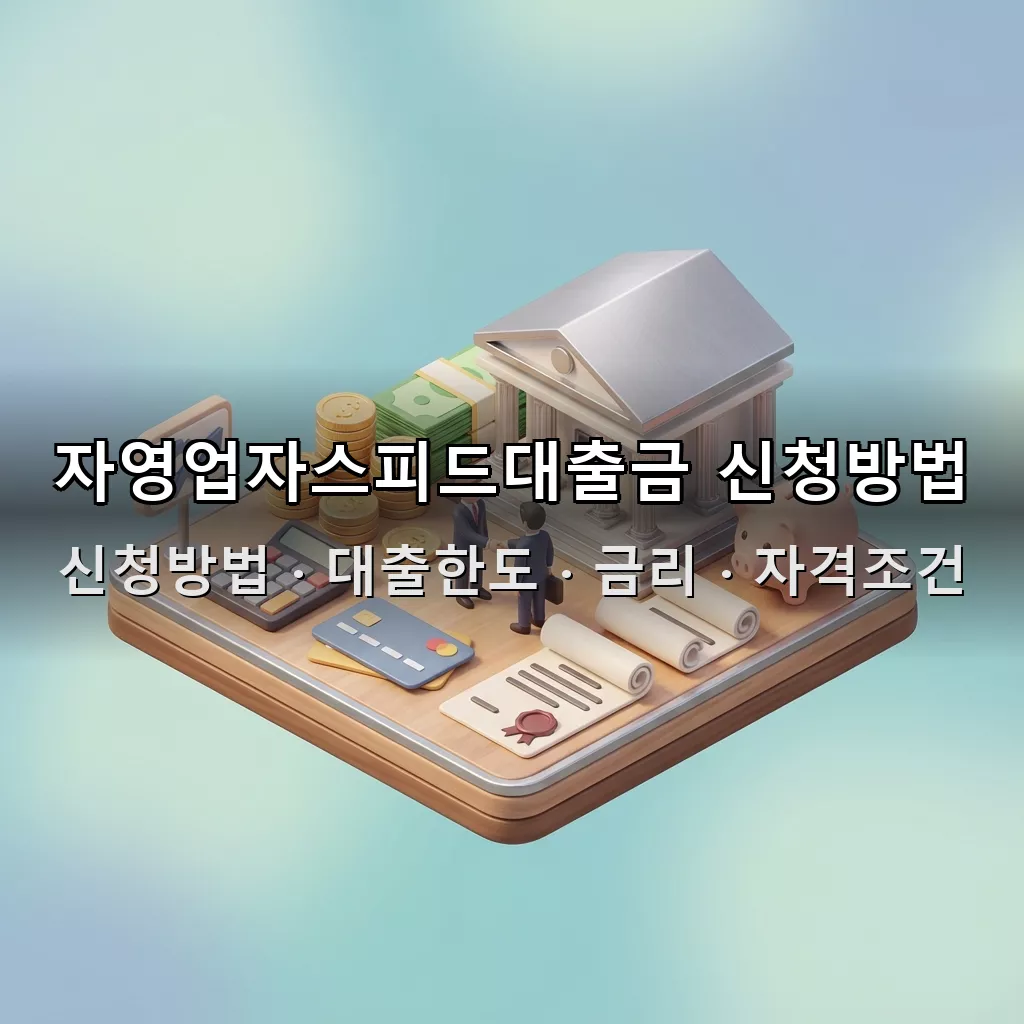 자영업자스피드대출금 신청방법 대출한도 금리 자격조건 총정리