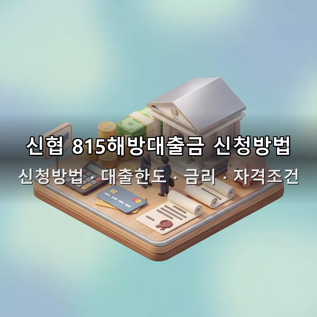 신협 815해방대출금 신청방법 대출한도 금리 자격조건 총정리
