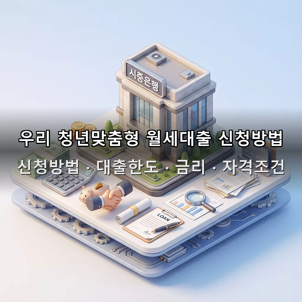 우리 청년맞춤형 월세대출 신청방법 대출한도 금리 자격조건 총정리