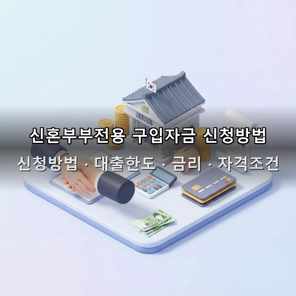 신혼부부전용 구입자금 신청방법 대출한도 금리 자격조건 총정리