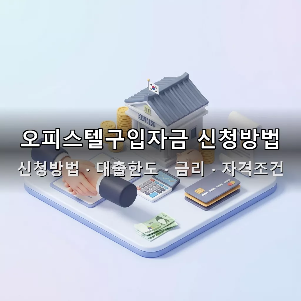 오피스텔구입자금 신청방법 대출한도 금리 자격조건 총정리