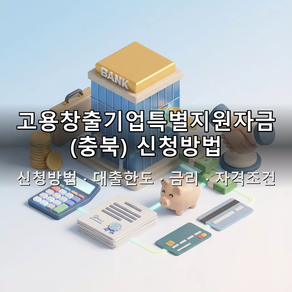 고용창출기업특별지원자금 (충북) 신청방법 대출한도 금리 자격조건 총정리