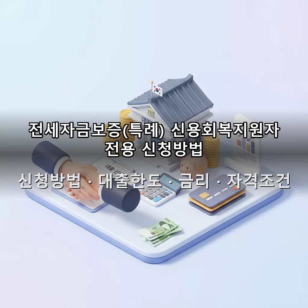 전세자금보증(특례) 신용회복지원자 전용 신청방법 대출한도 금리 자격조건 총정리