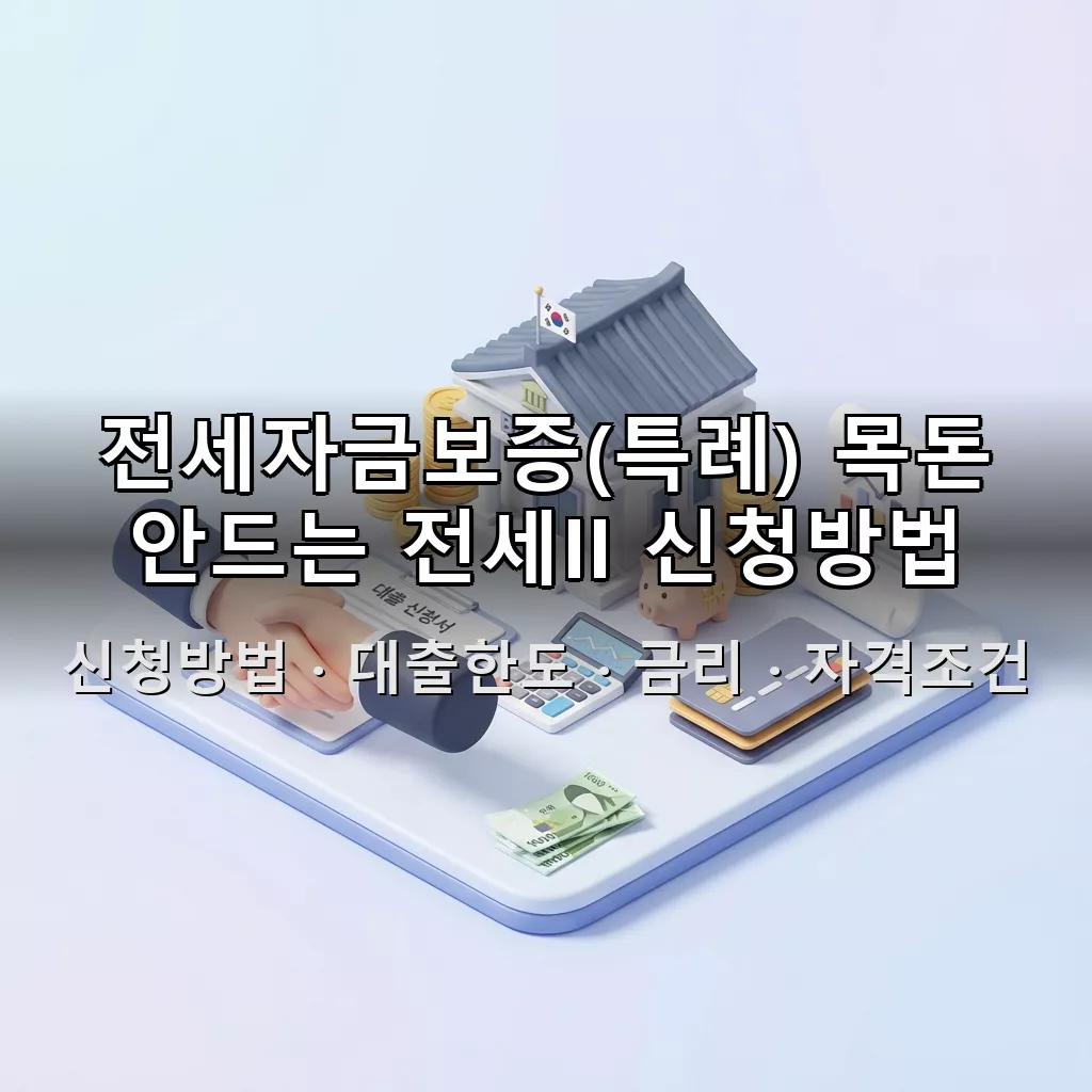 전세자금보증(특례) 목돈 안드는 전세II 신청방법 대출한도 금리 자격조건 총정리