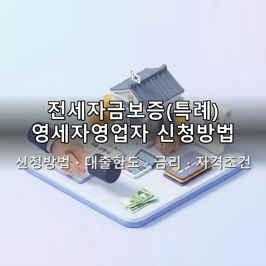 전세자금보증(특례) 영세자영업자 신청방법 대출한도 금리 자격조건 총정리
